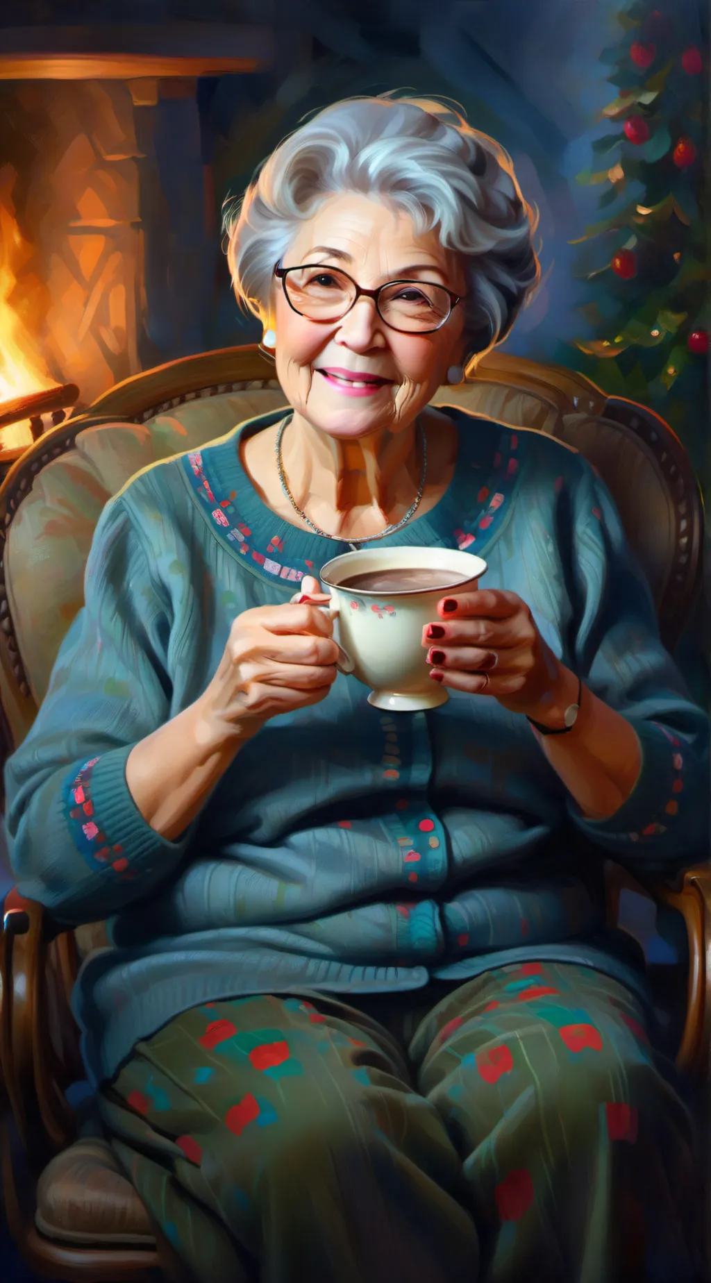 ai character: grandma background