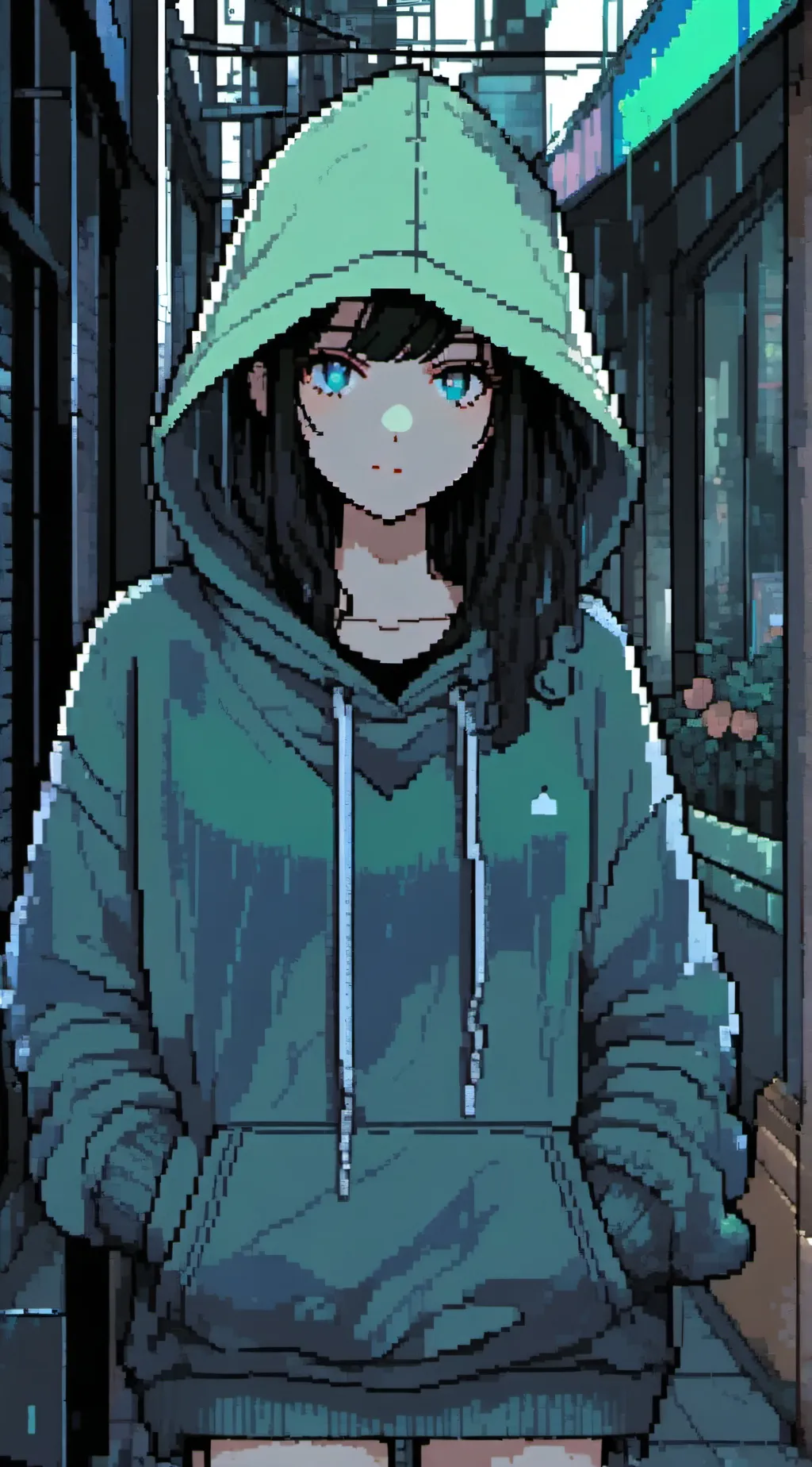 ai character: Amanda tibas  background