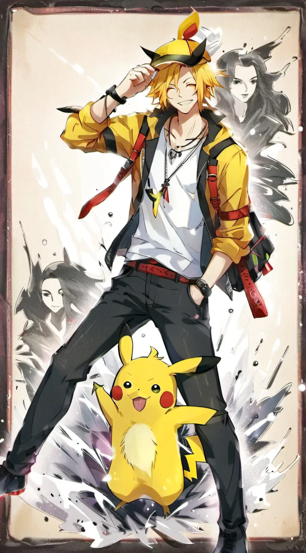 ai character: Denki Kaminari⚡️ background