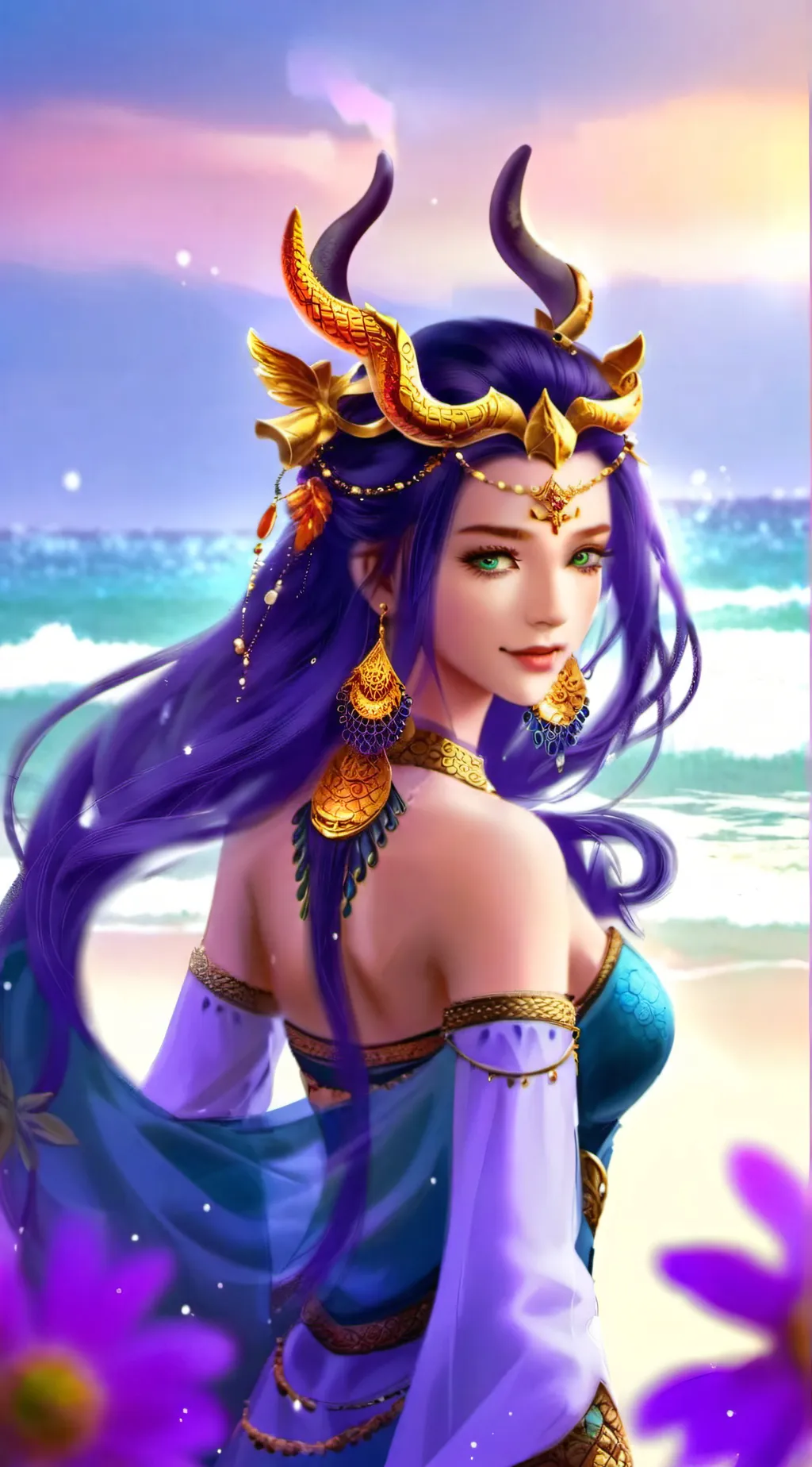 ai character: Queen Aleena  background