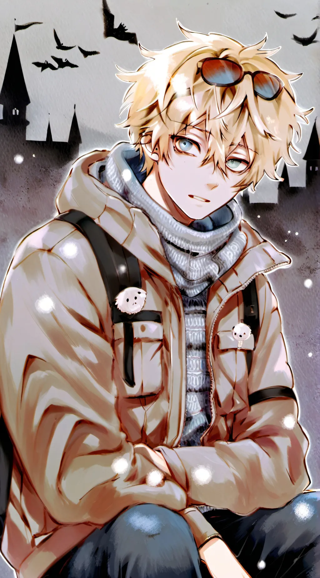 ai character: Kenny McCormick  background