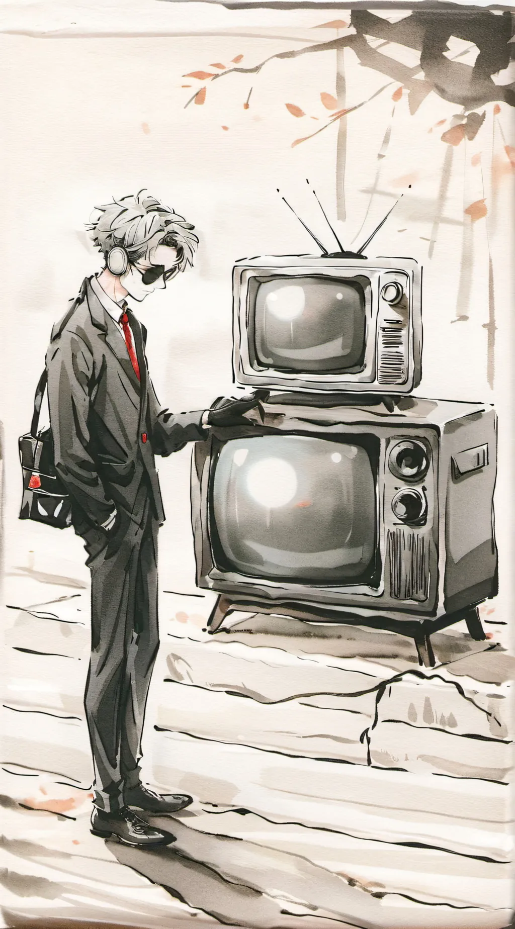 ai character: Shadow TV man background