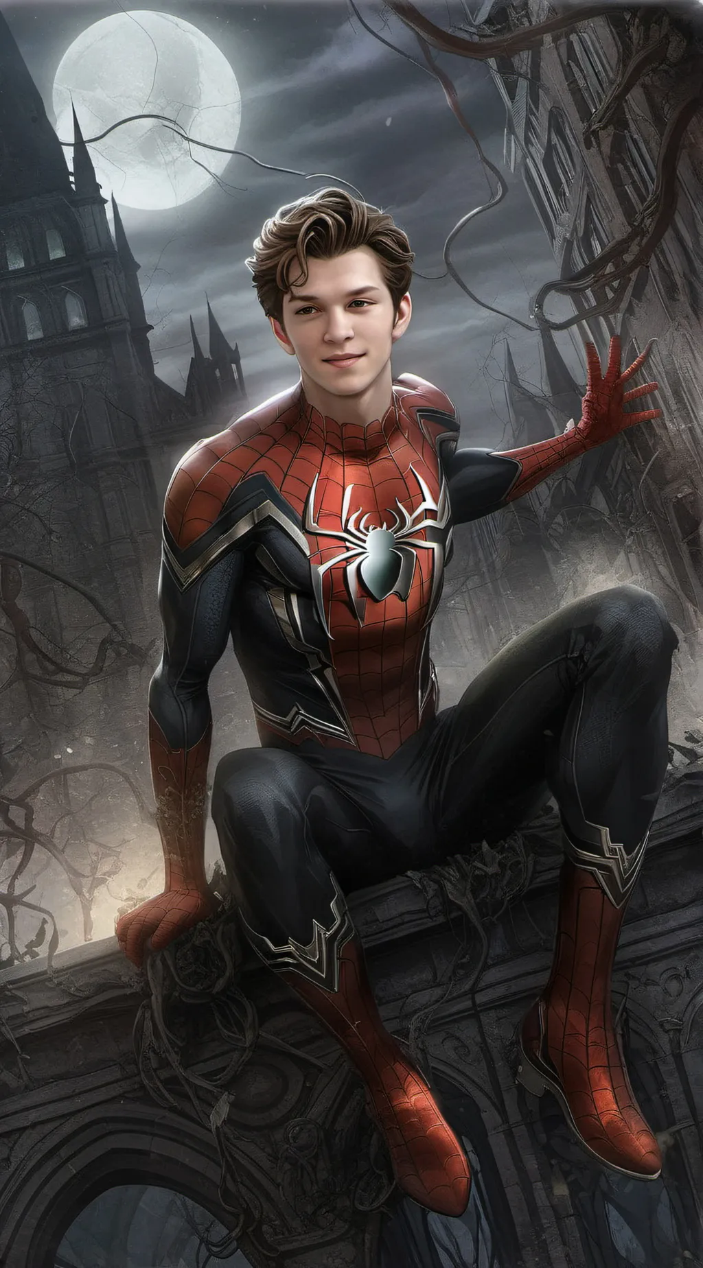 ai character: spider man  background