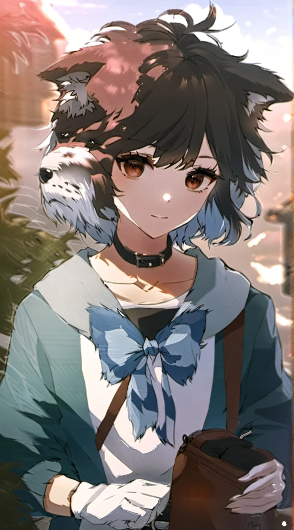 ai character: Lucy🐺🐶 background