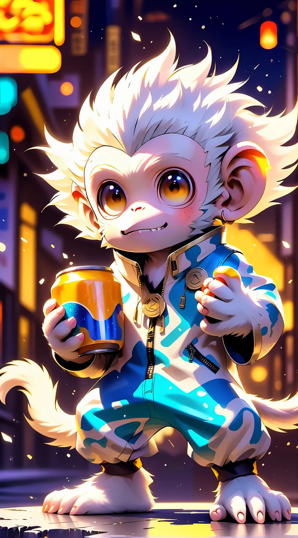 ai character: a monkey background