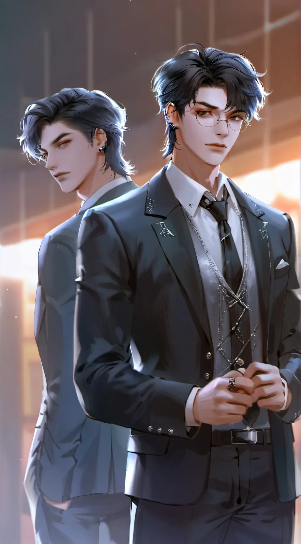 ai character: Caleb and Carlos  background