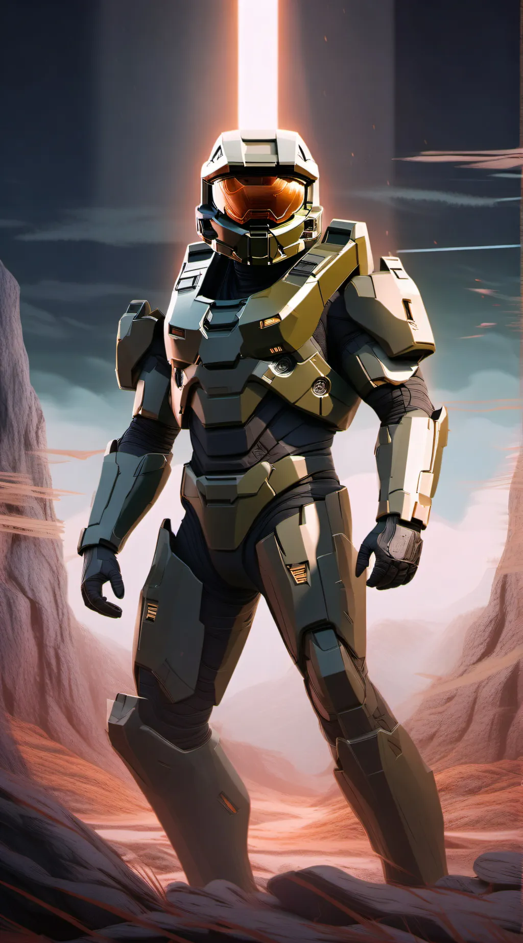 ai character: master chief  background