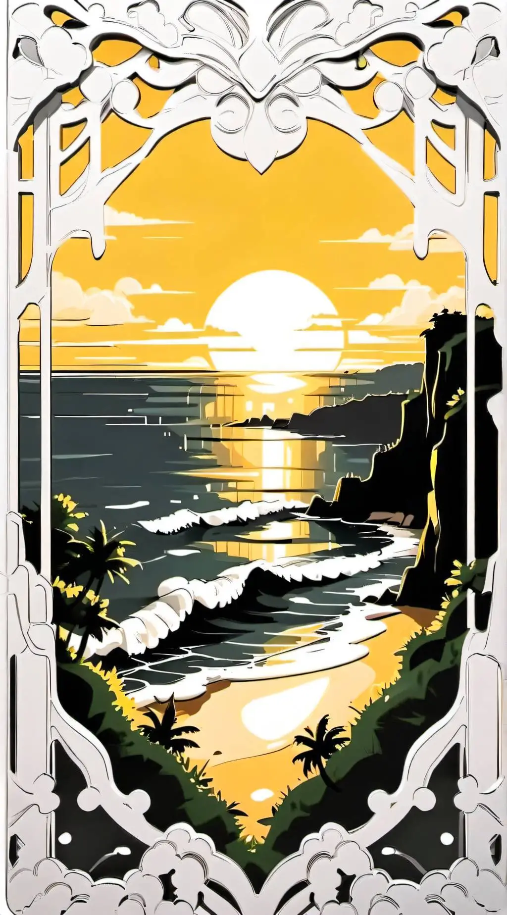 ai character: Hashira beach background