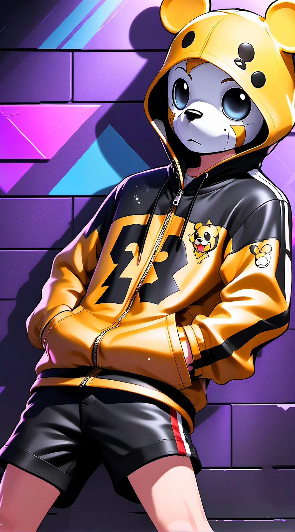 ai character: golden freddy  background