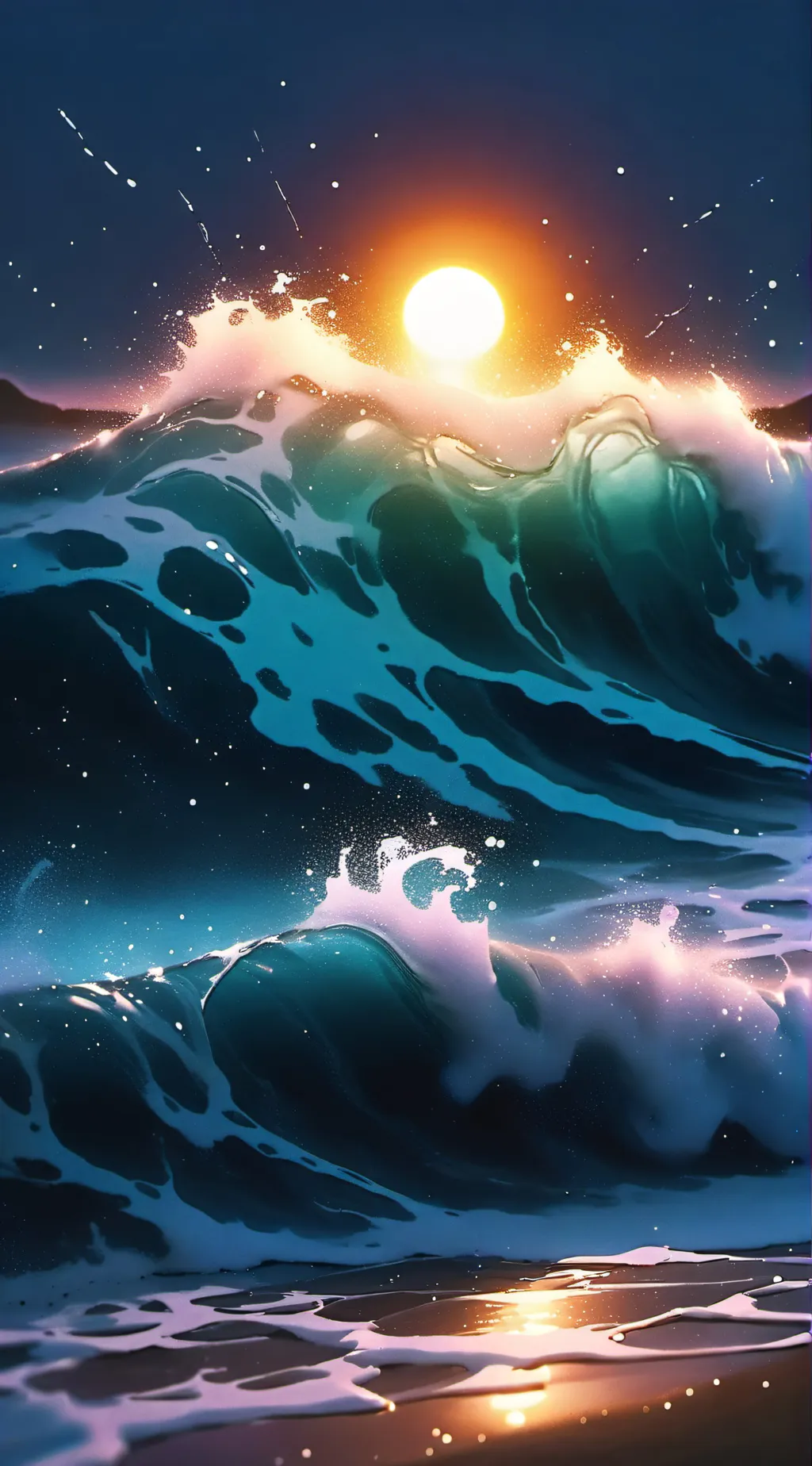 ai character: Obx fight⚡🌊🌄 background