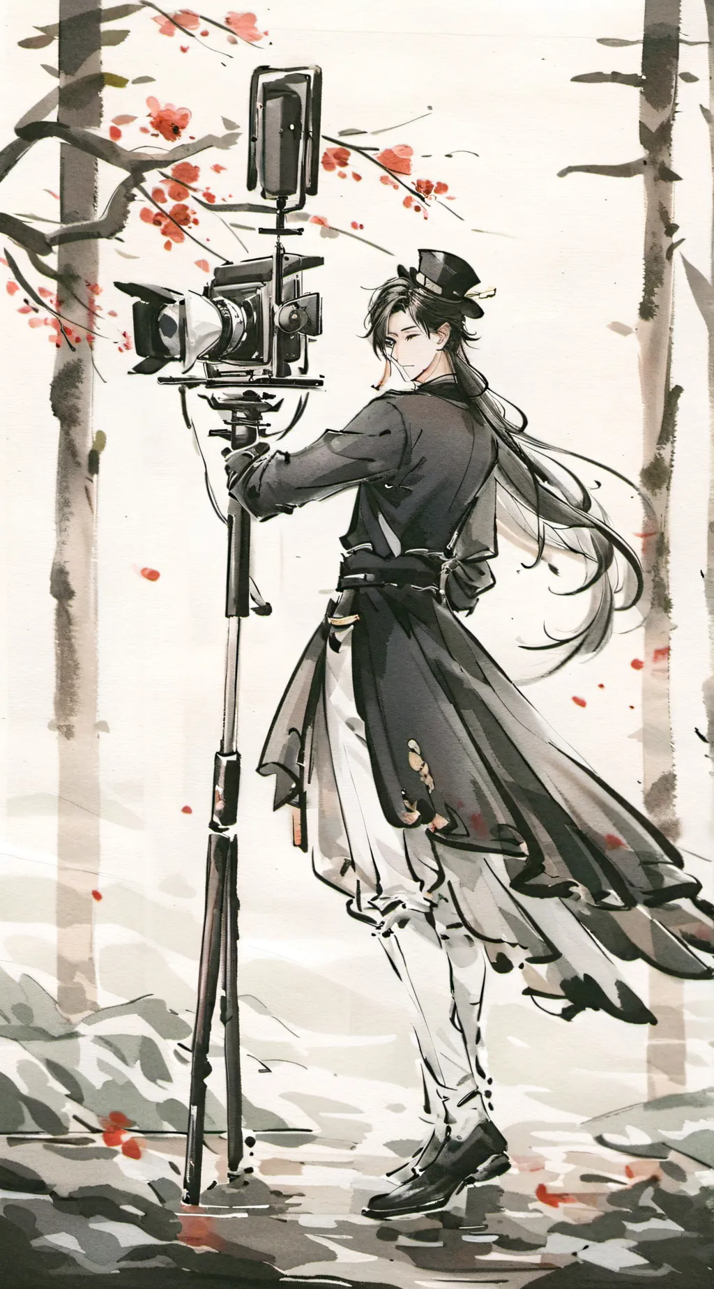 ai character: plunger cameraman  background