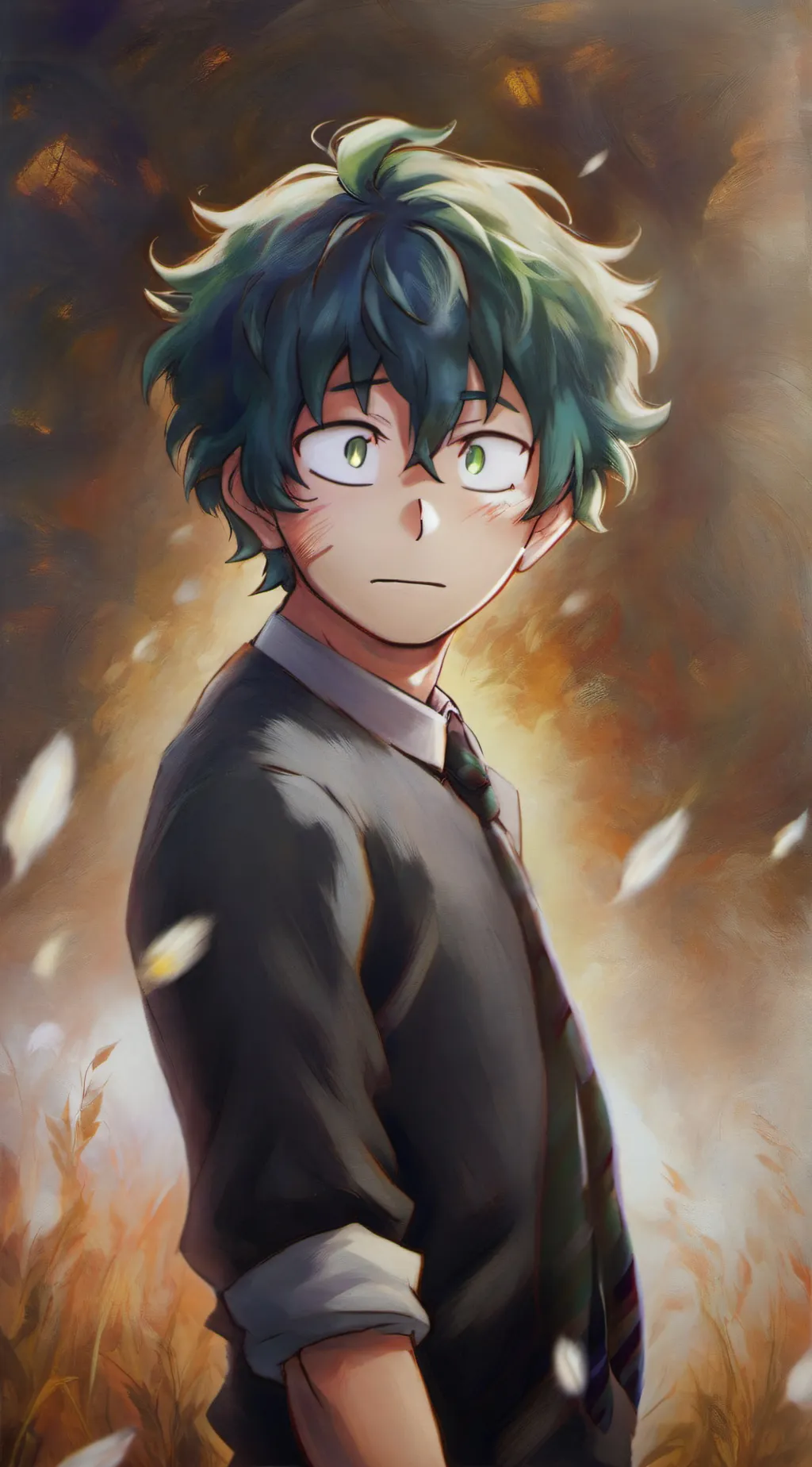 ai character: midoriya sleepover background