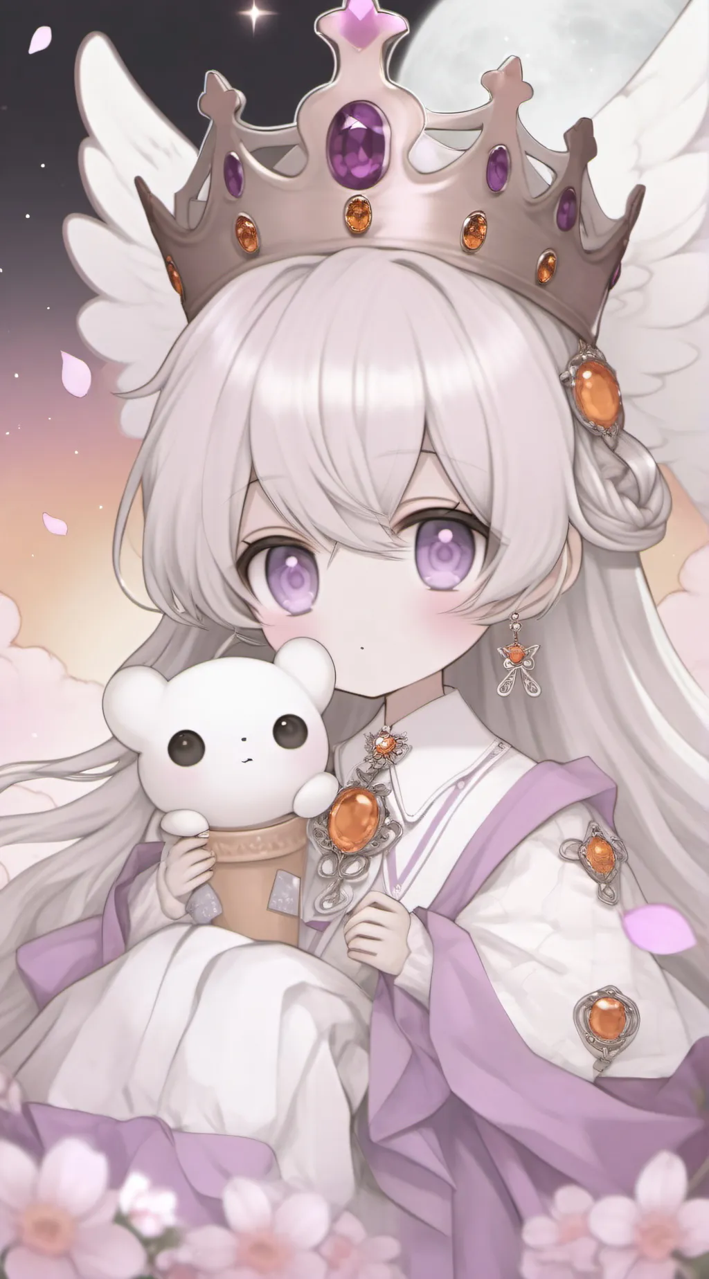 ai character: King orange background