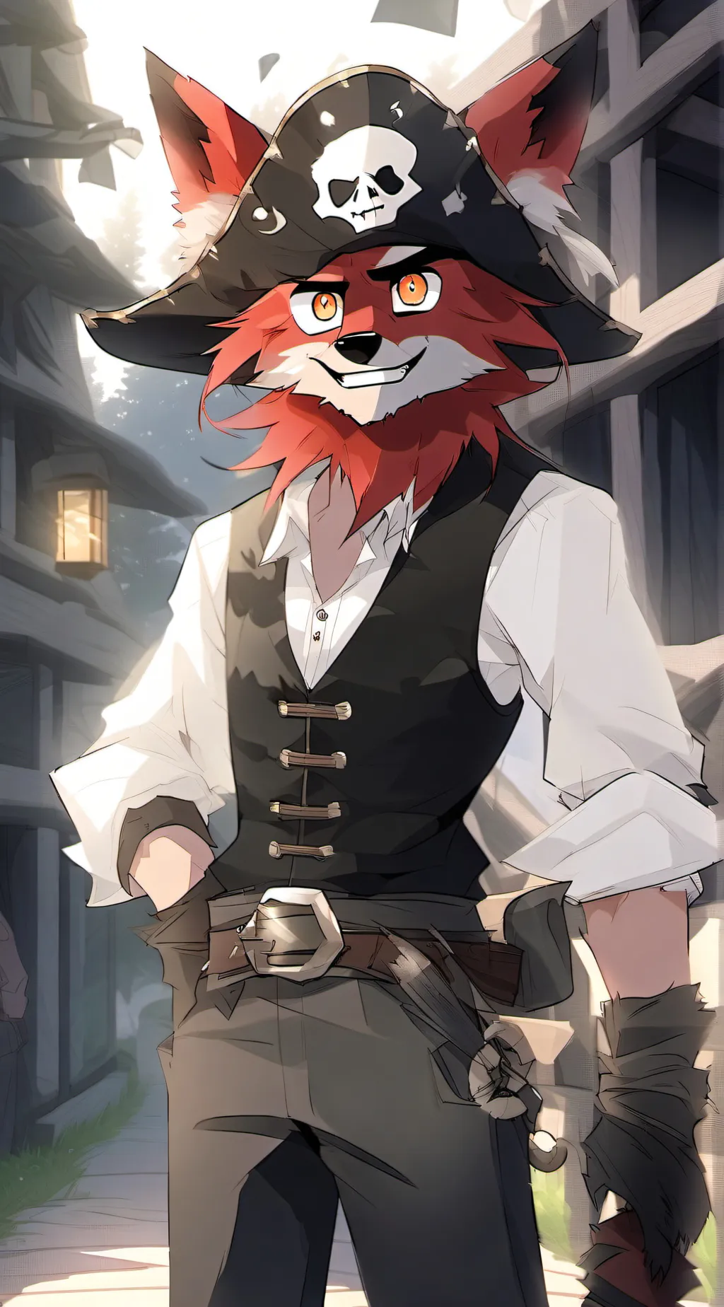 ai character: foxy's the pirate  background
