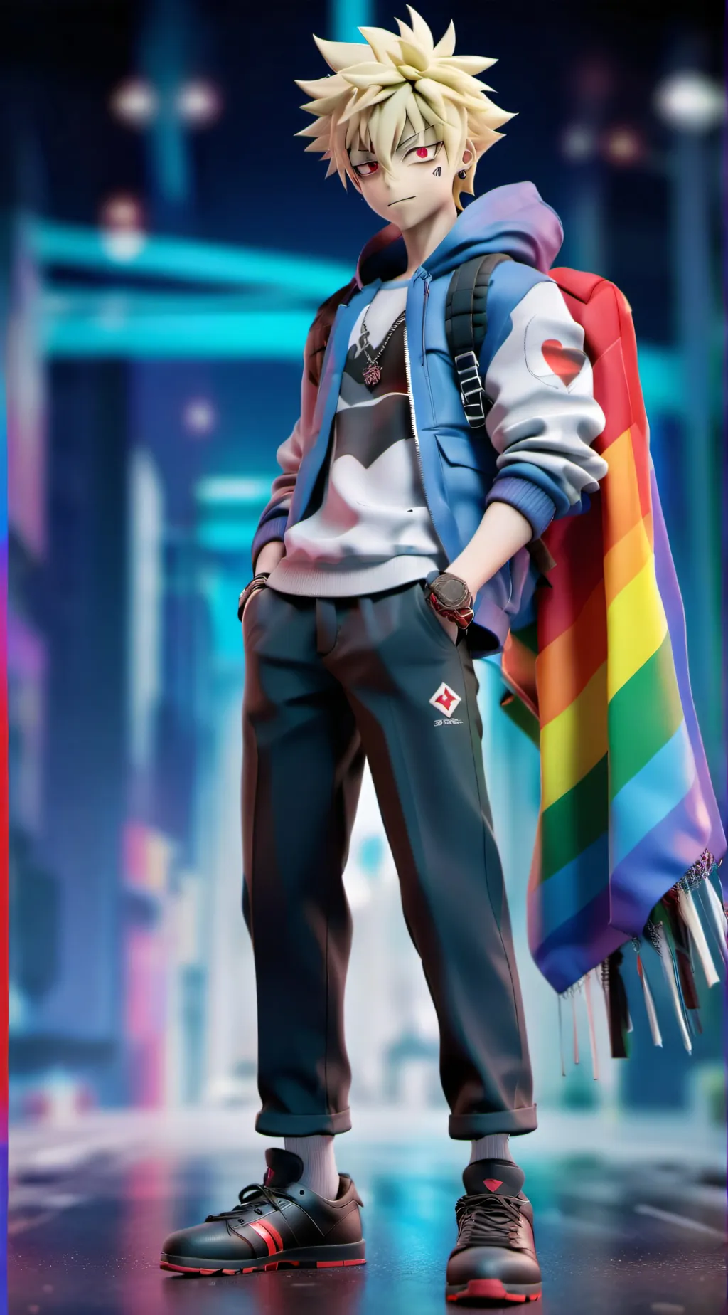 ai character: Bakugou(Pride)  background