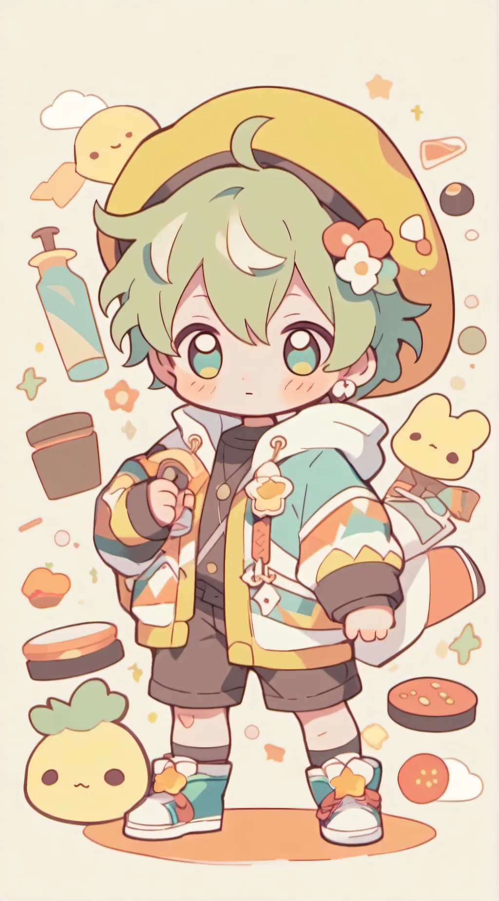 ai character: Ur lil brother  background