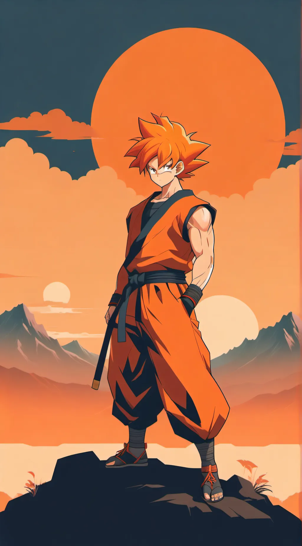 ai character: Goku and Vegeta  background