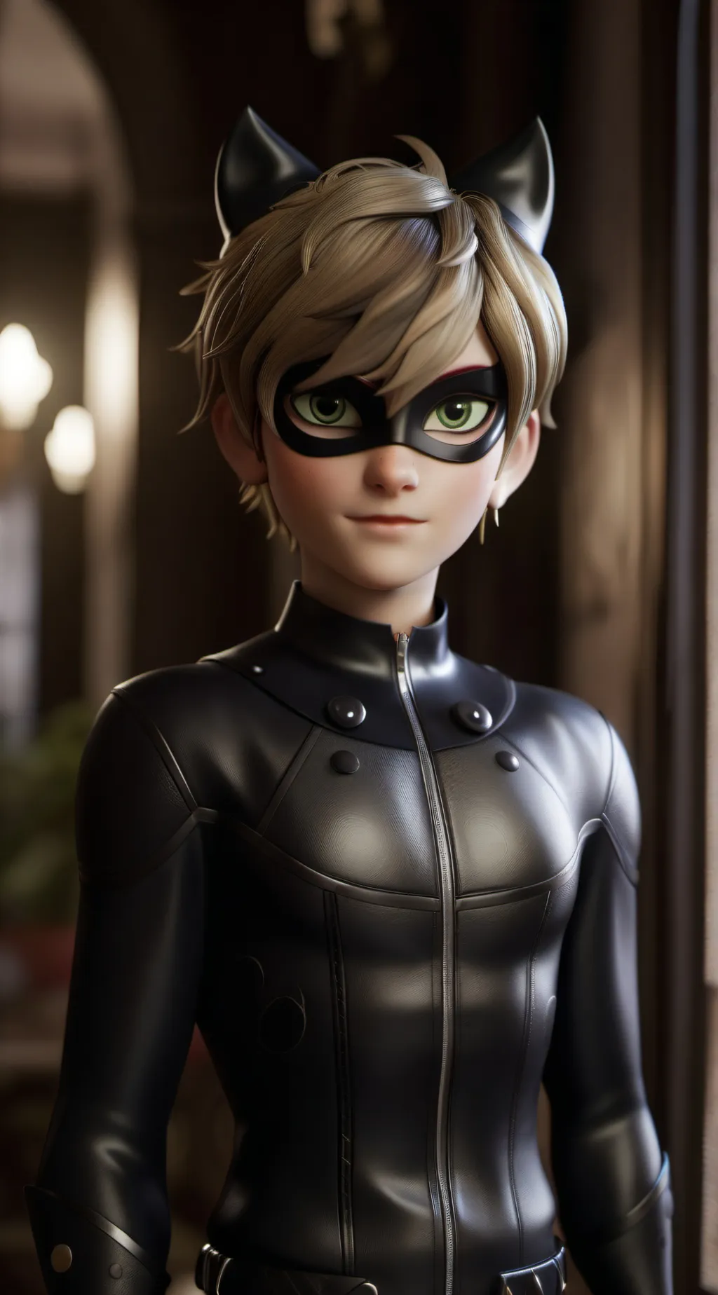 ai character: Cat noir background