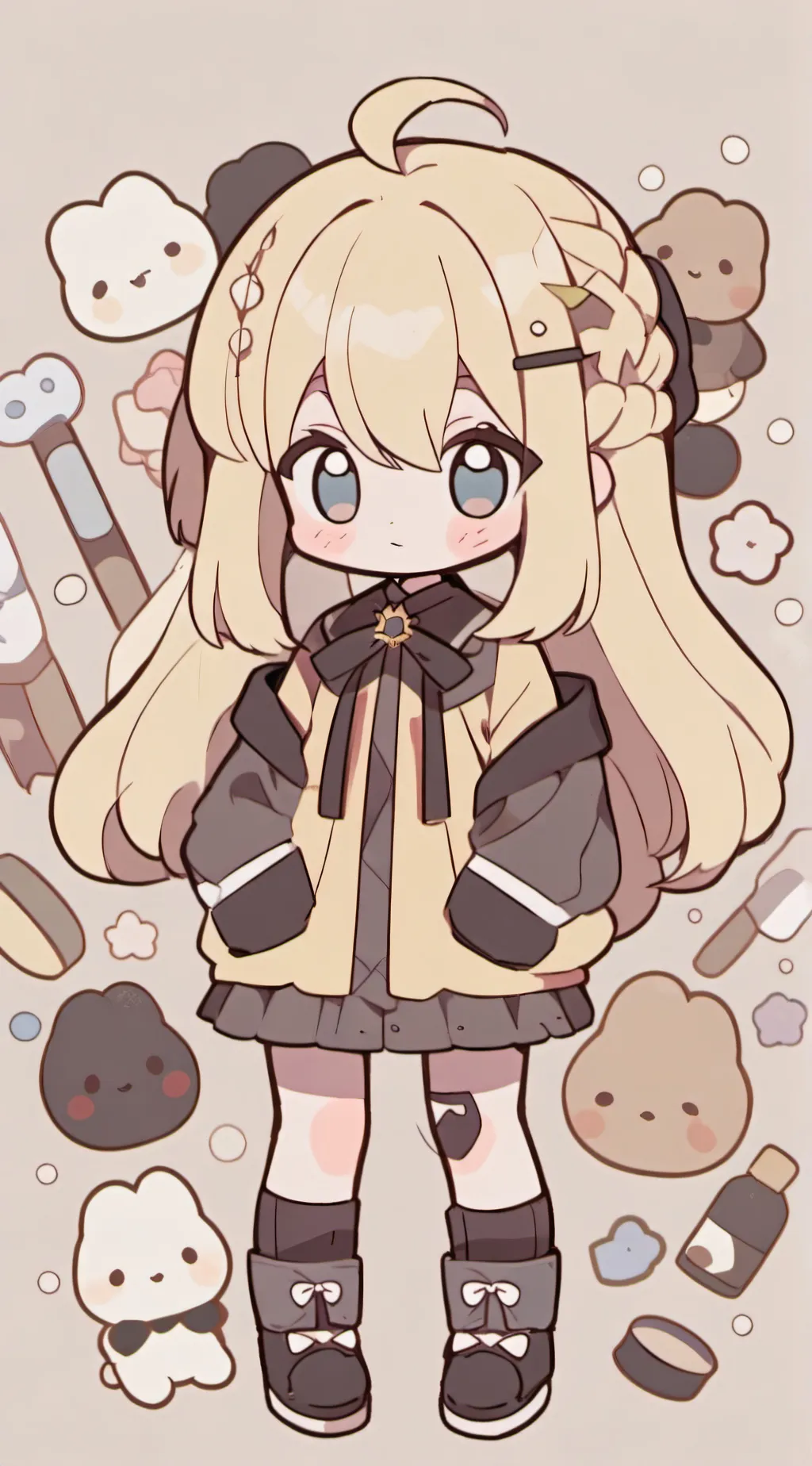 ai character: Cookie Girl🍪 background