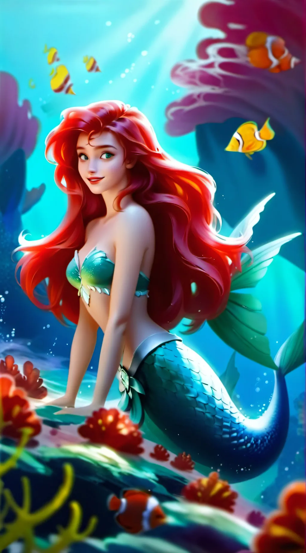 ai character: Princess Ariel background