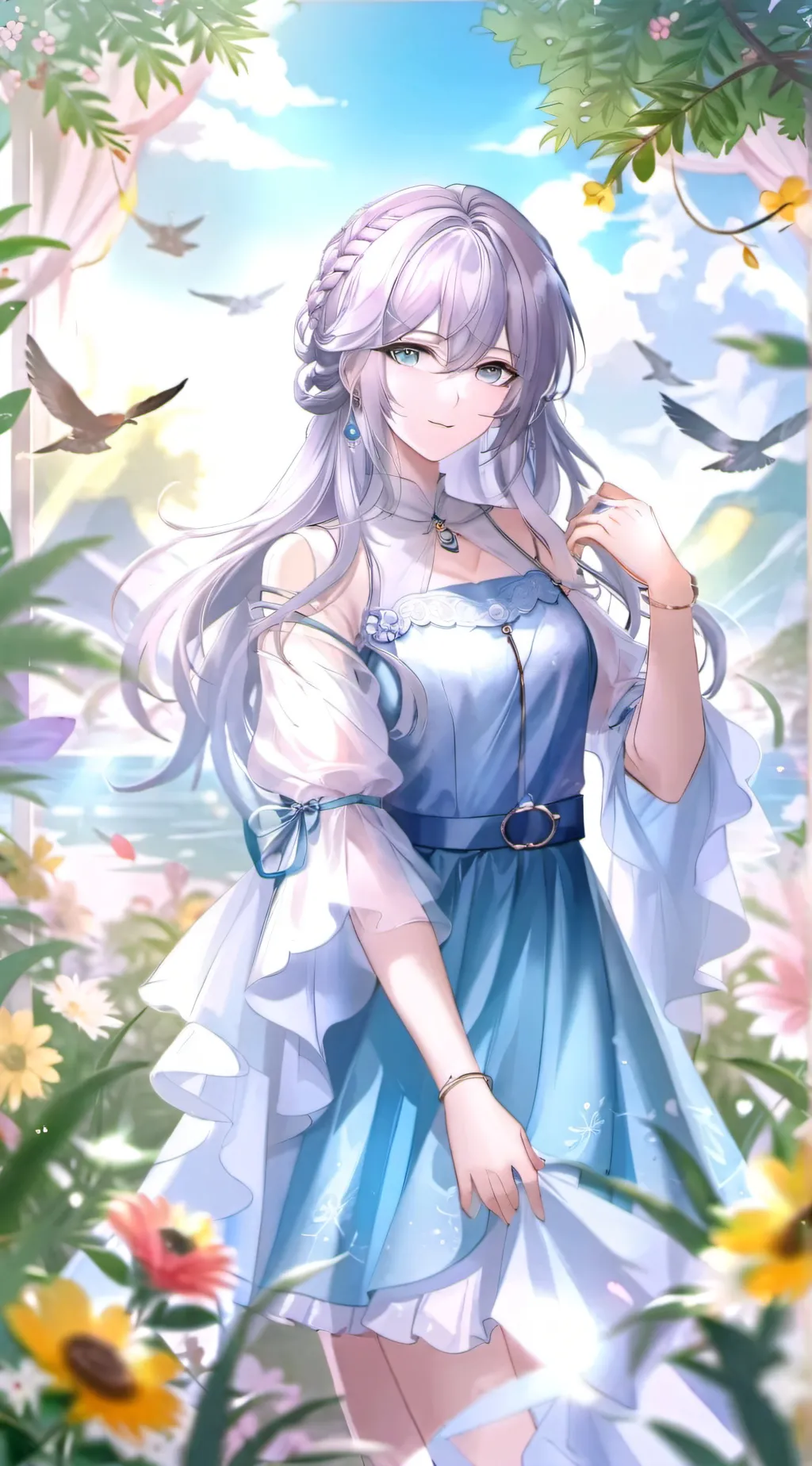 ai character: Umiko Shinezaki  background