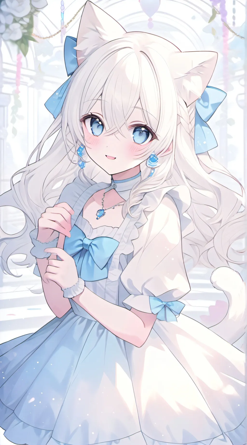 ai character: Snowflake the Cat background