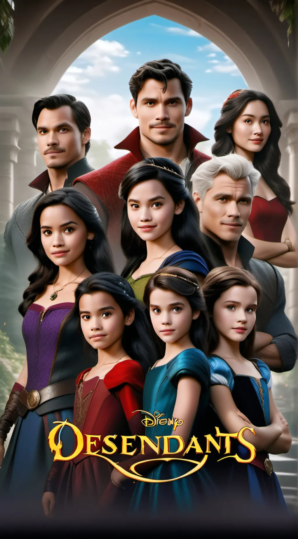 ai character: descendants  background