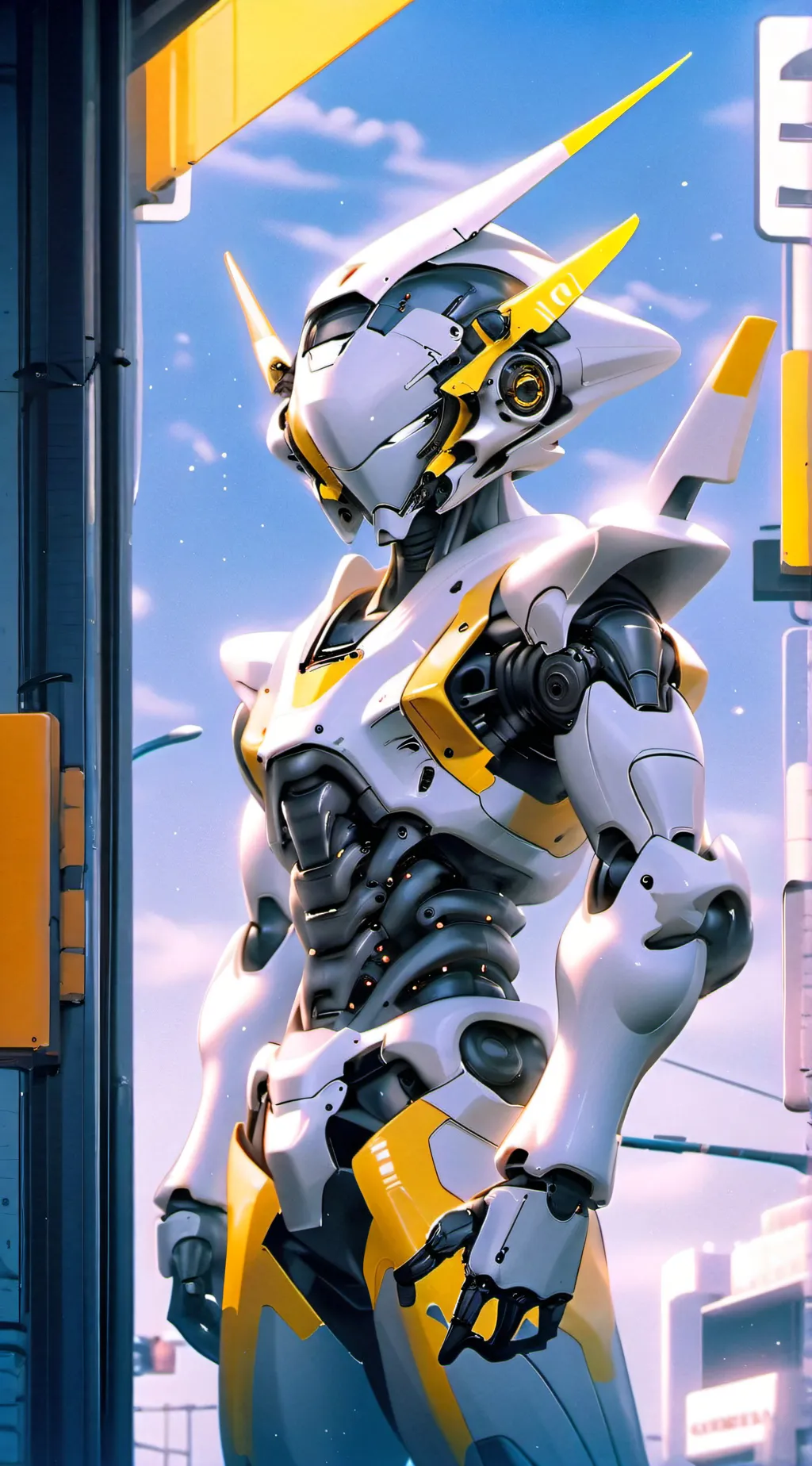 ai character: Mecha arena  background
