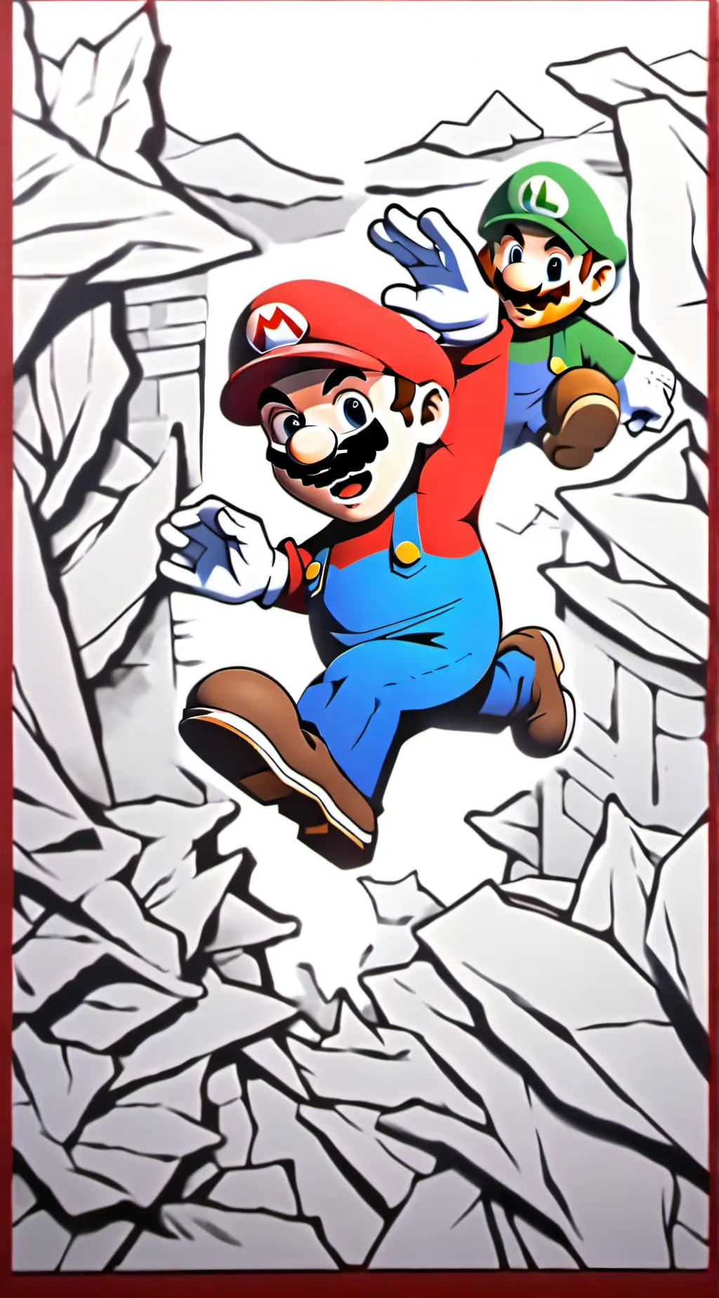 ai character: luigi and mario background