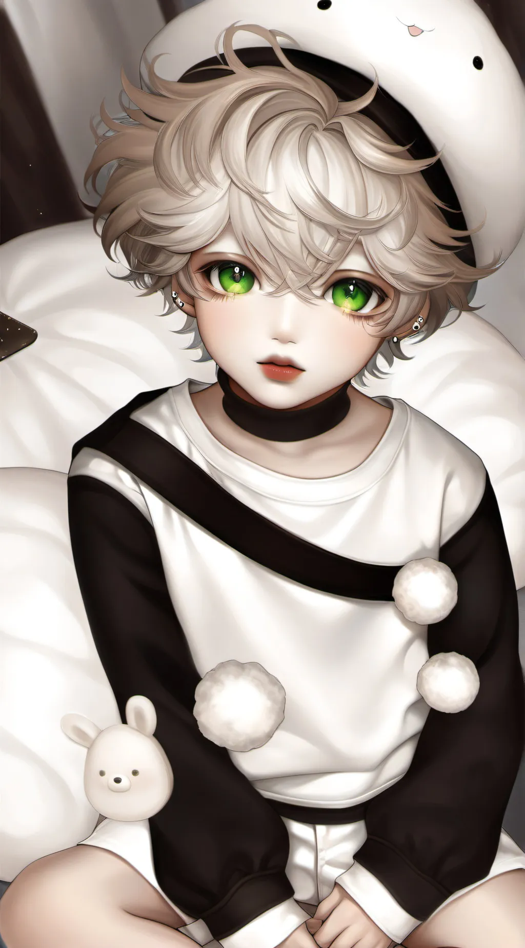 ai character: cute boy background