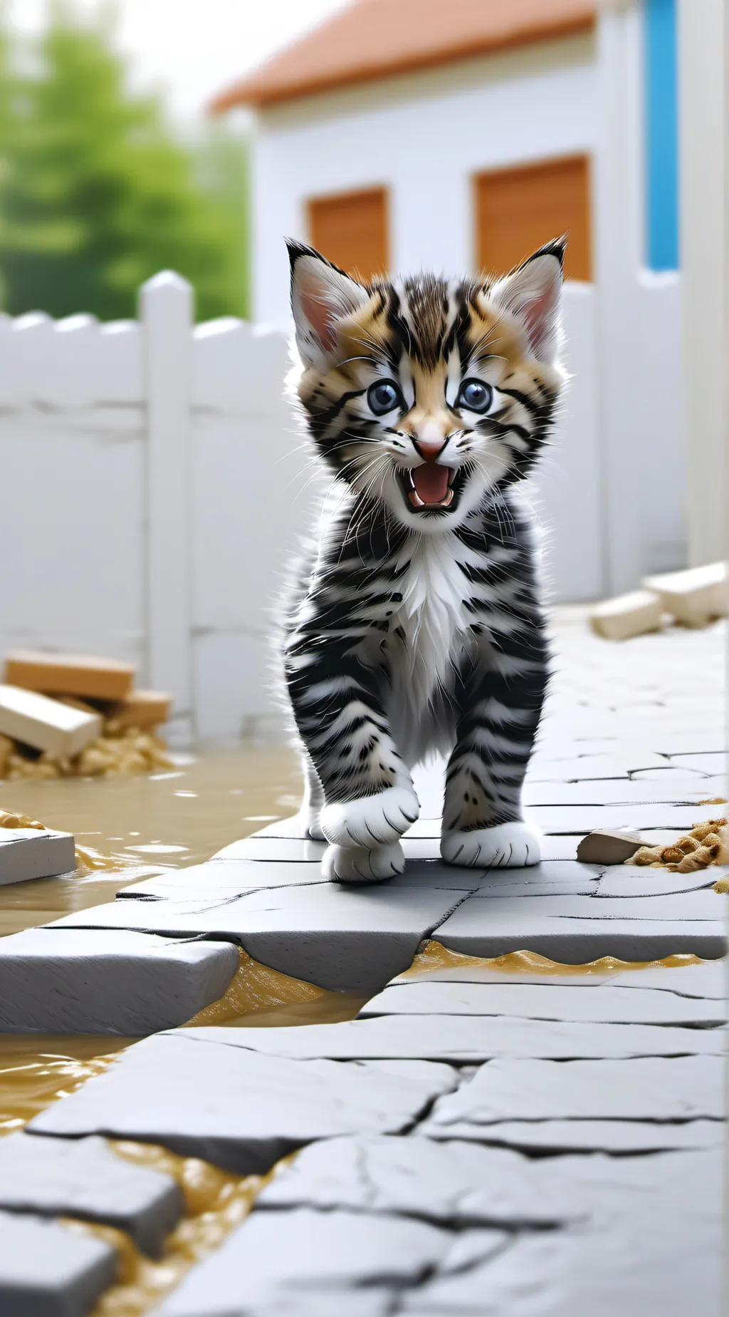 ai character: Angry kitten background