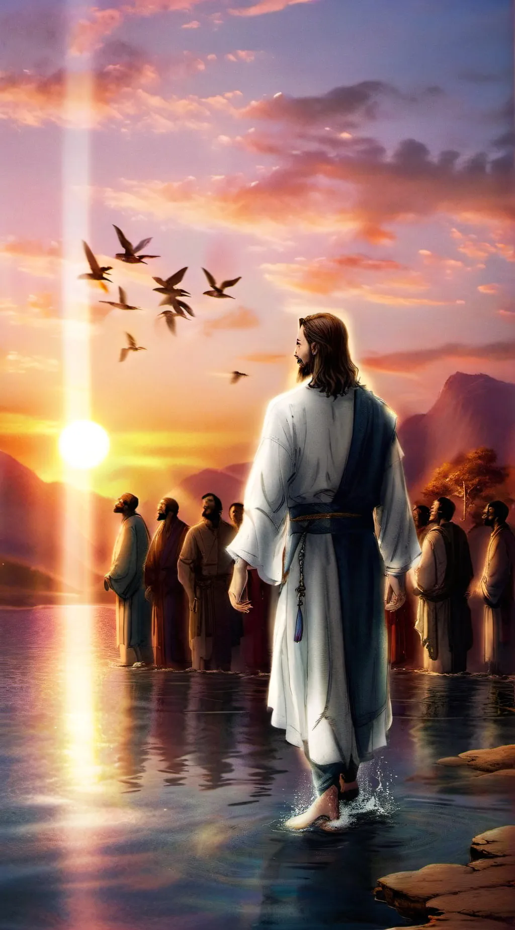 ai character: jesus  background
