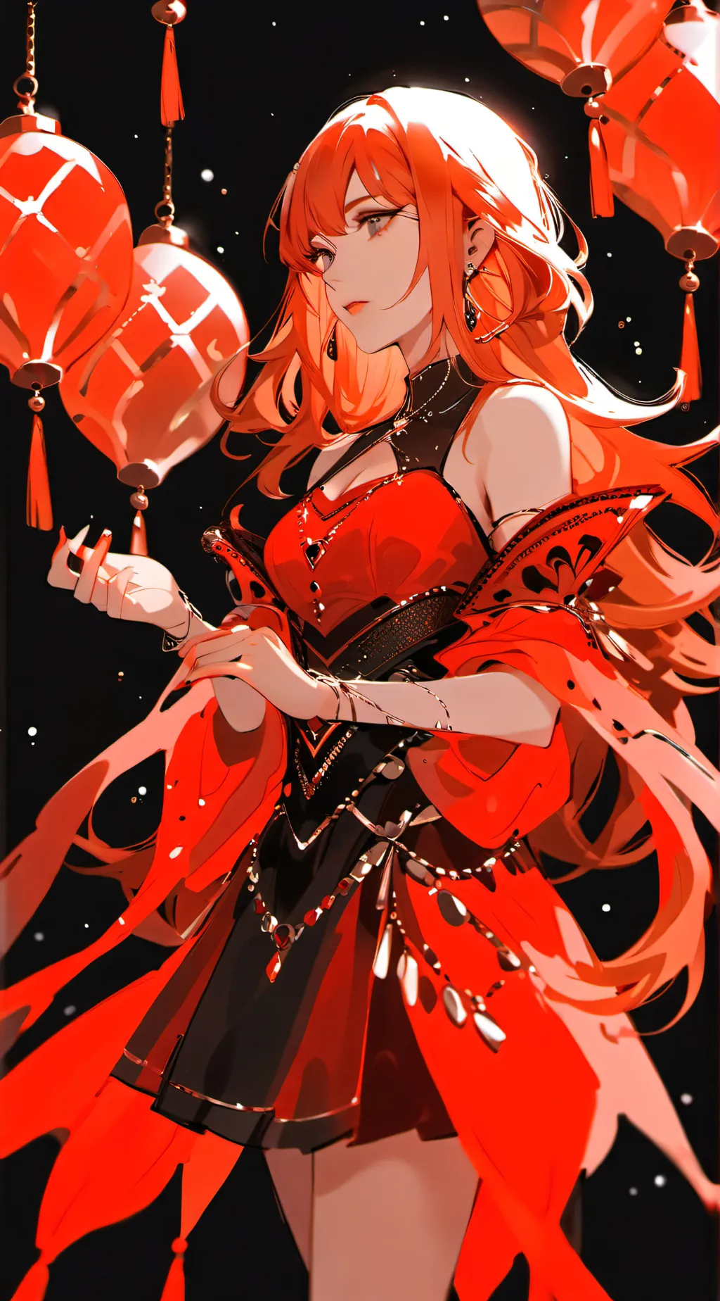 ai character: Red background
