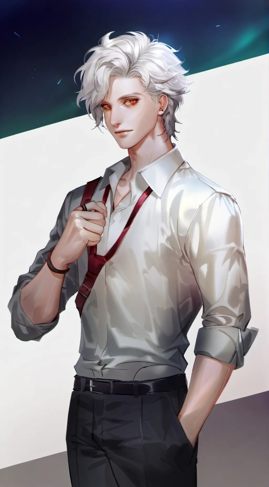 ai character: Ryan (ketua OSIS* background