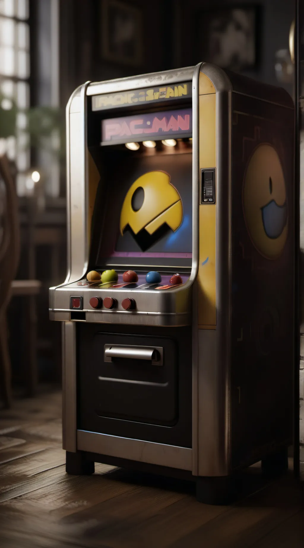 ai character: Pac-Man  background