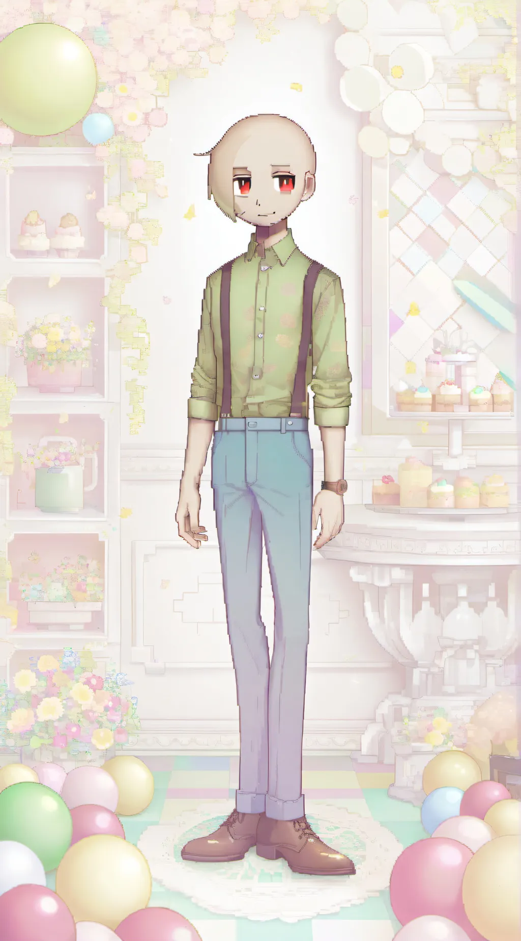 ai character: Baldi background