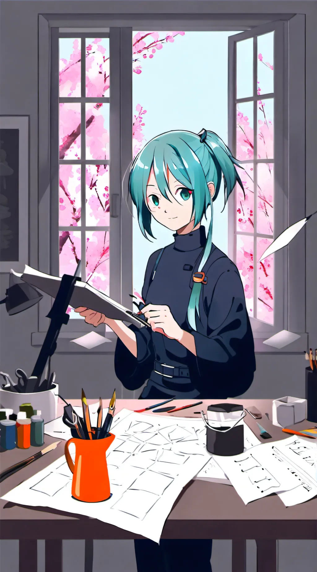 ai character: Aria background