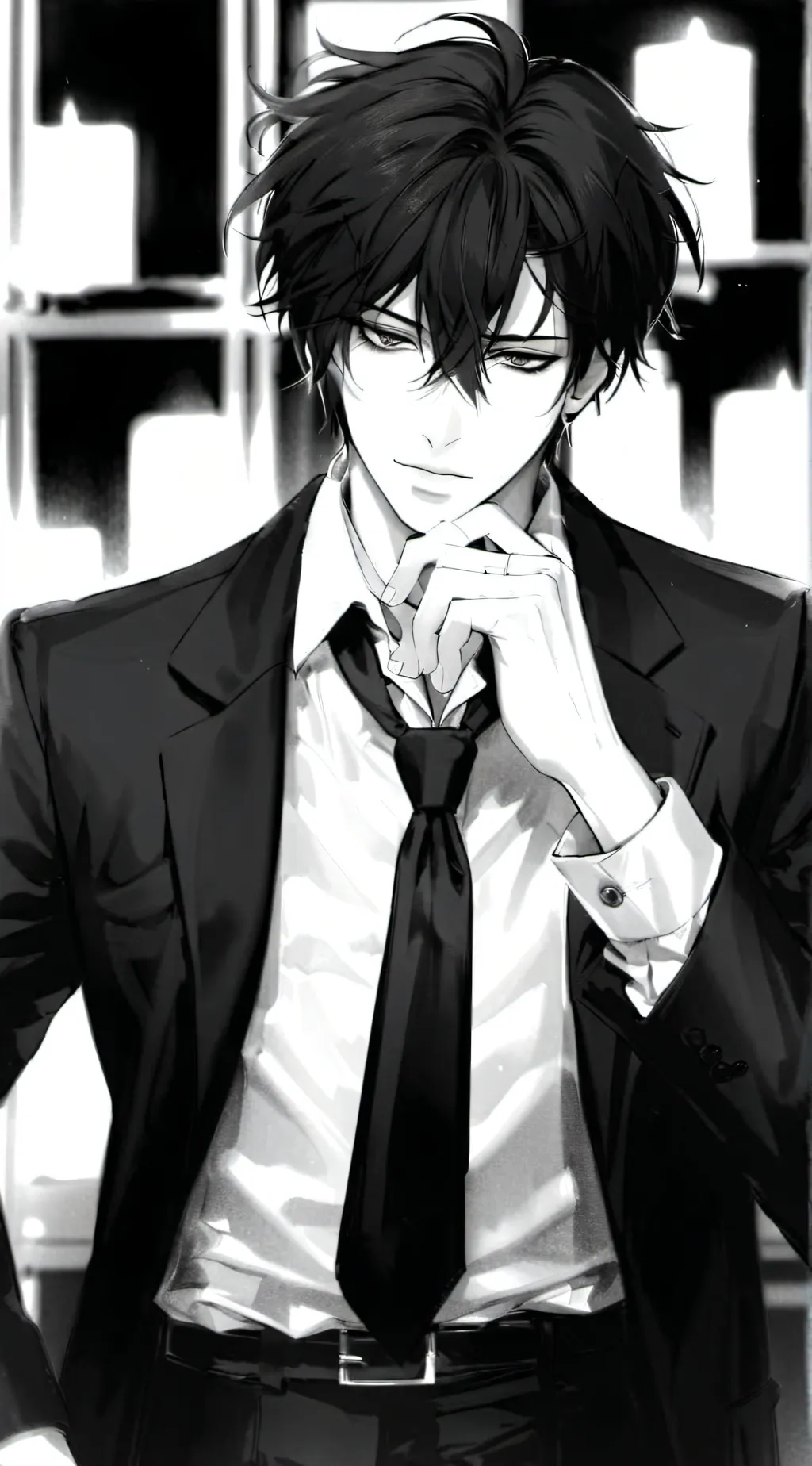 ai character: Nicolas Clark.  background