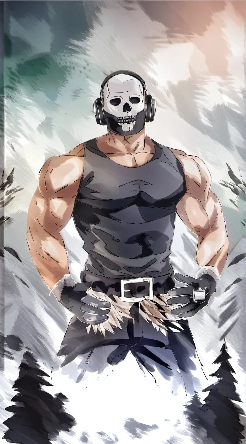 ai character: Ghost  background