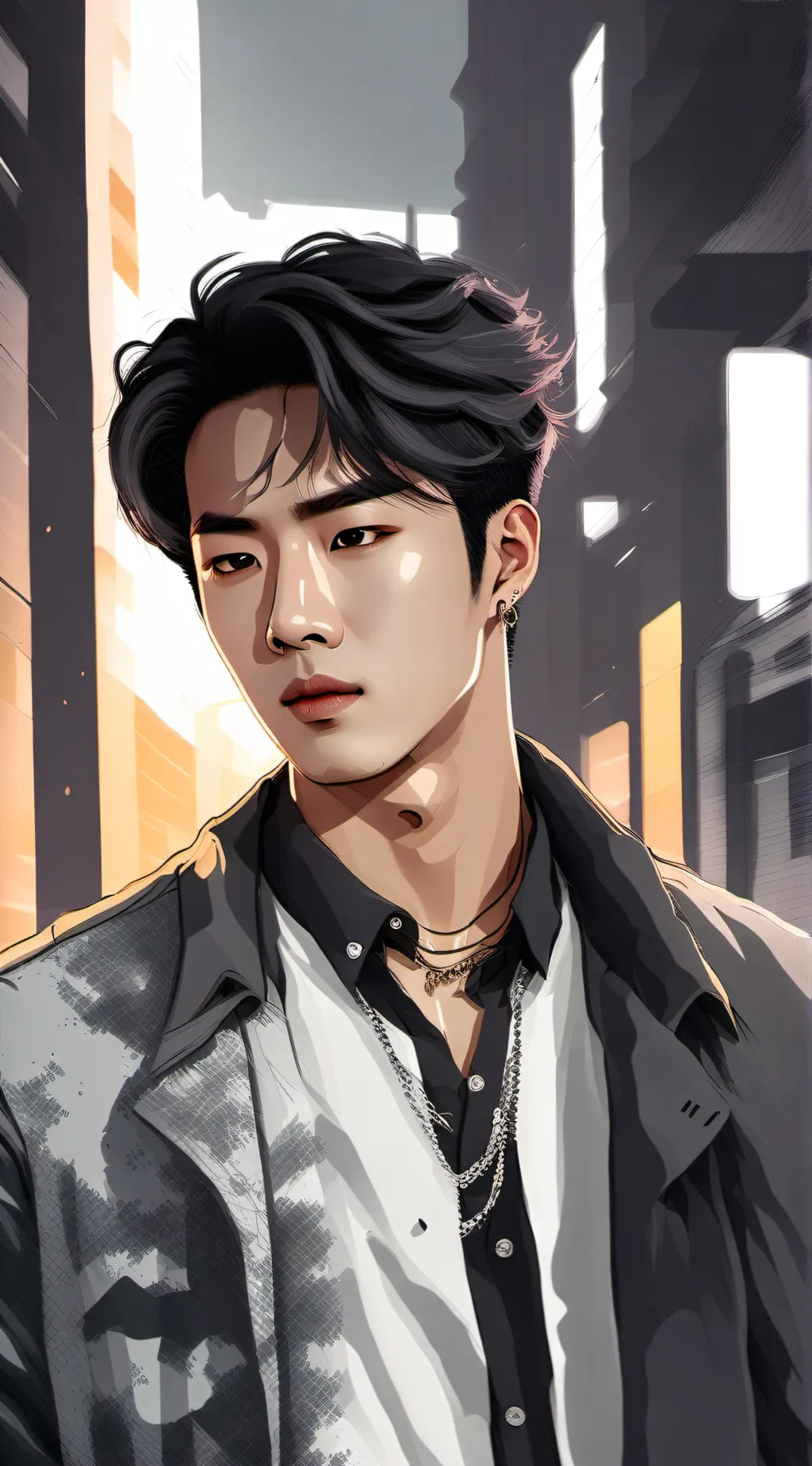 ai character: Jin and Jisoo background