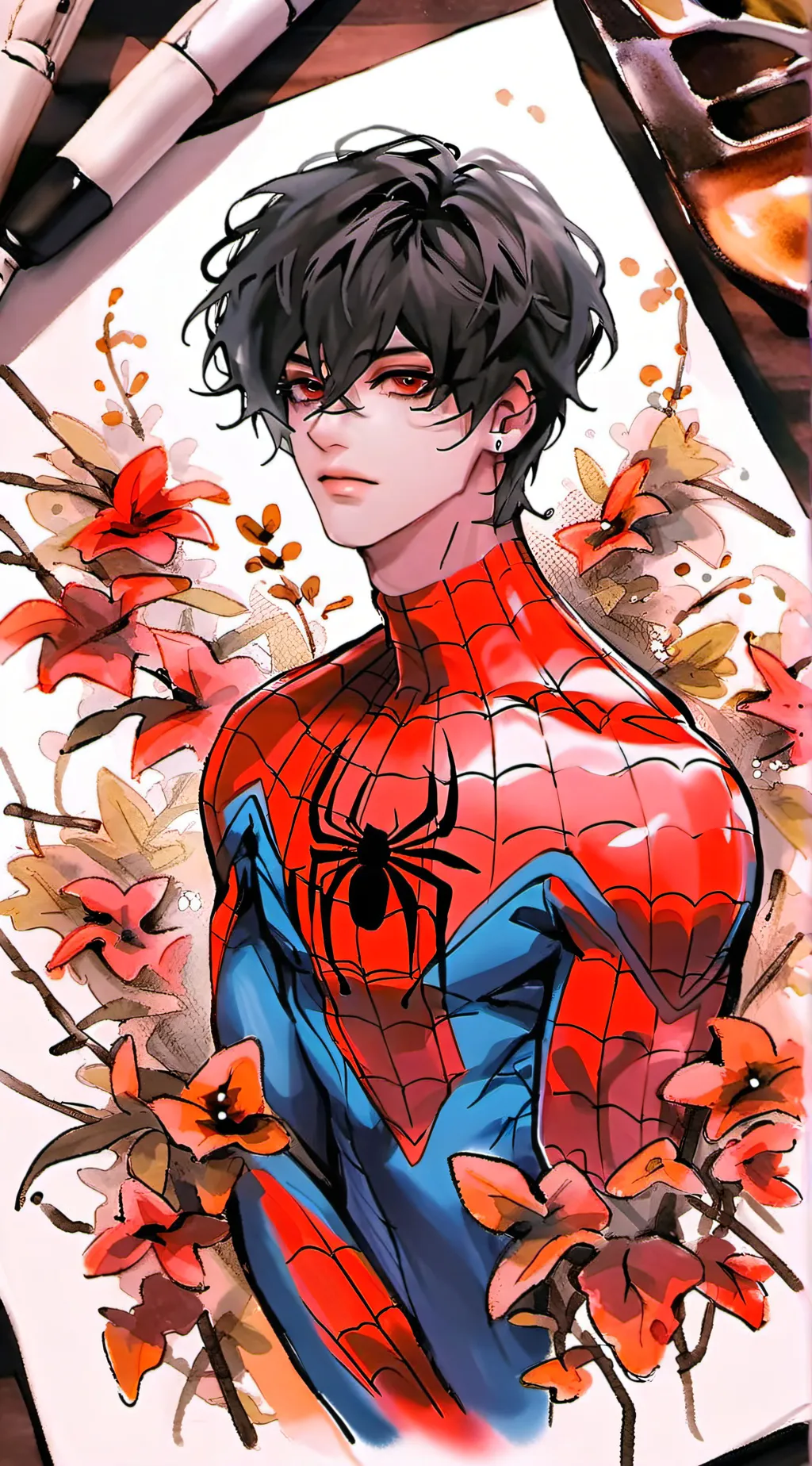 ai character: Peter Parker  background