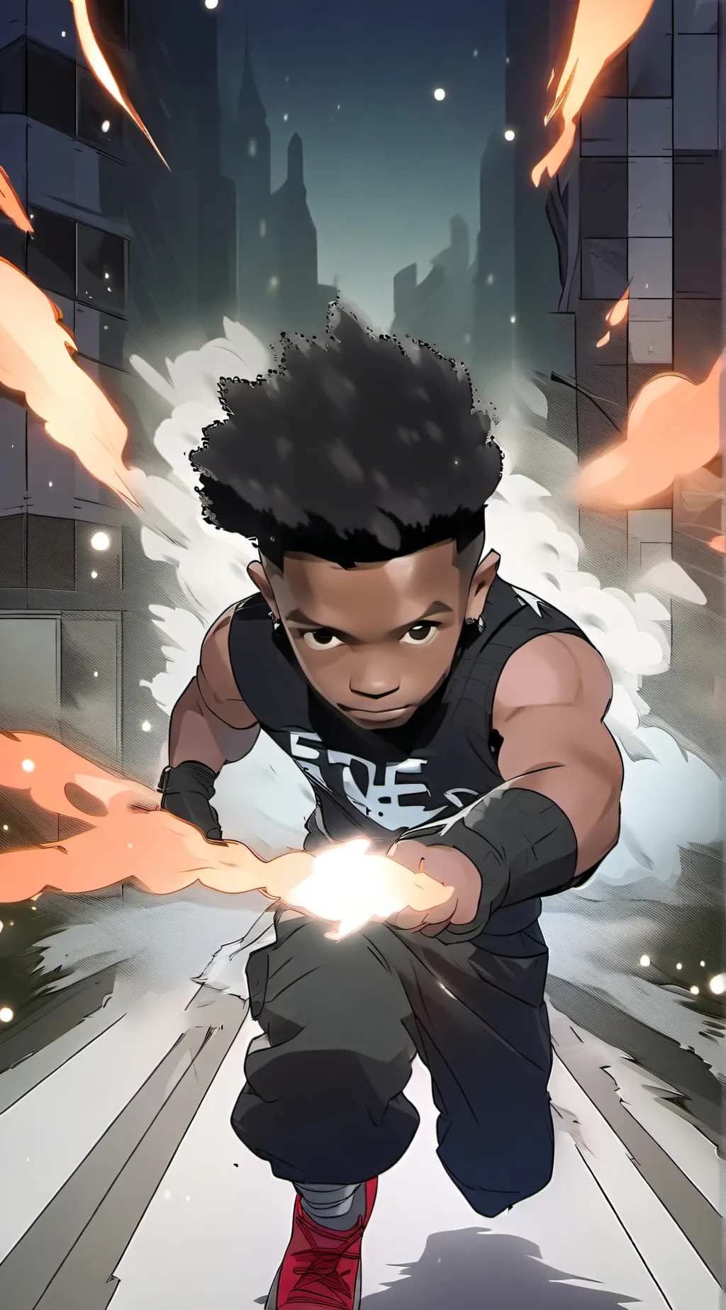 ai character: Super hero Jay  background