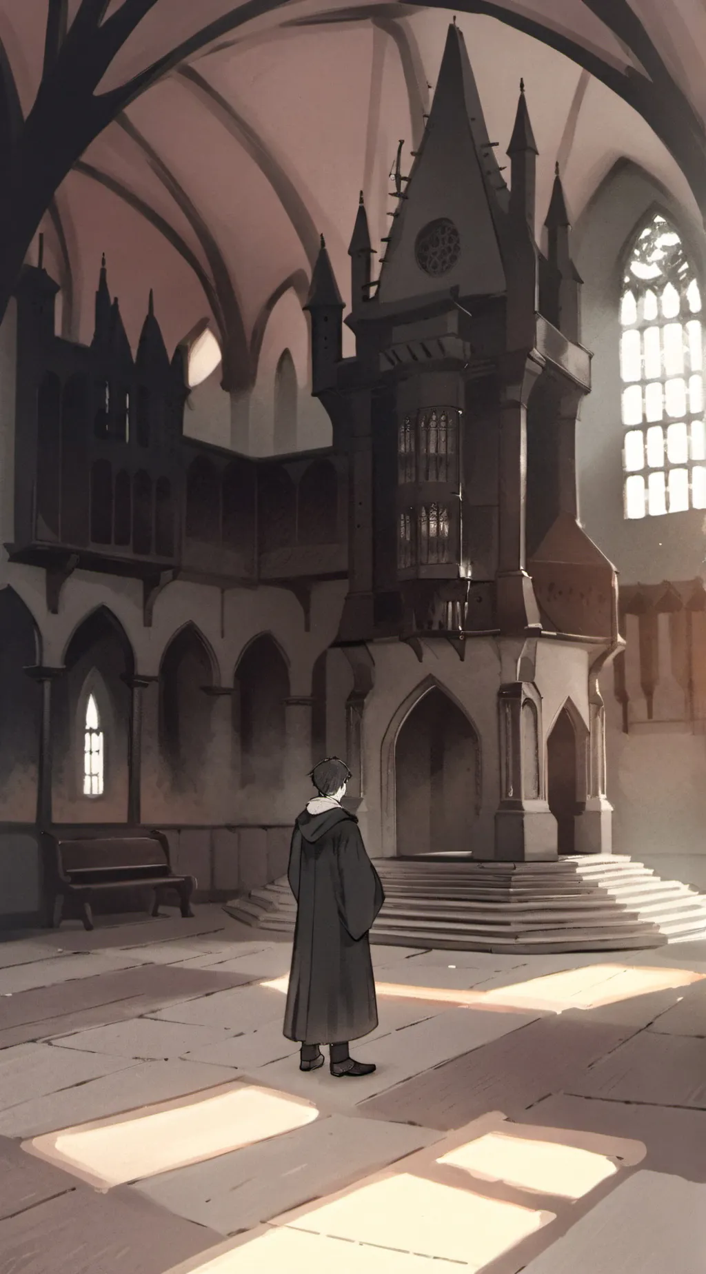 ai character: Hogwarts  background