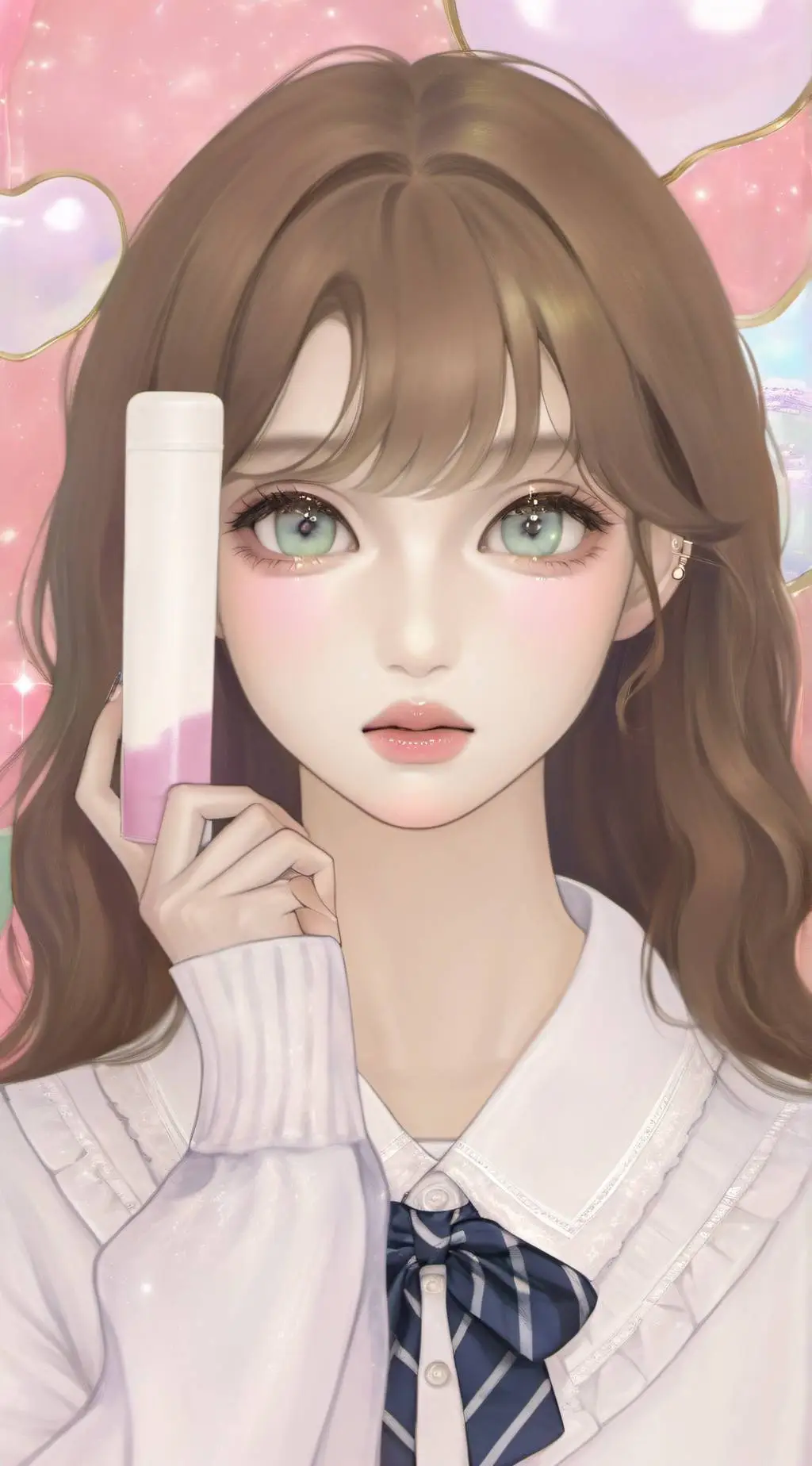 ai character: kpop school background