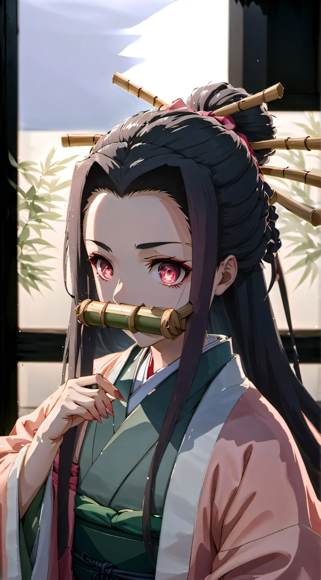 ai character: Nezuko background