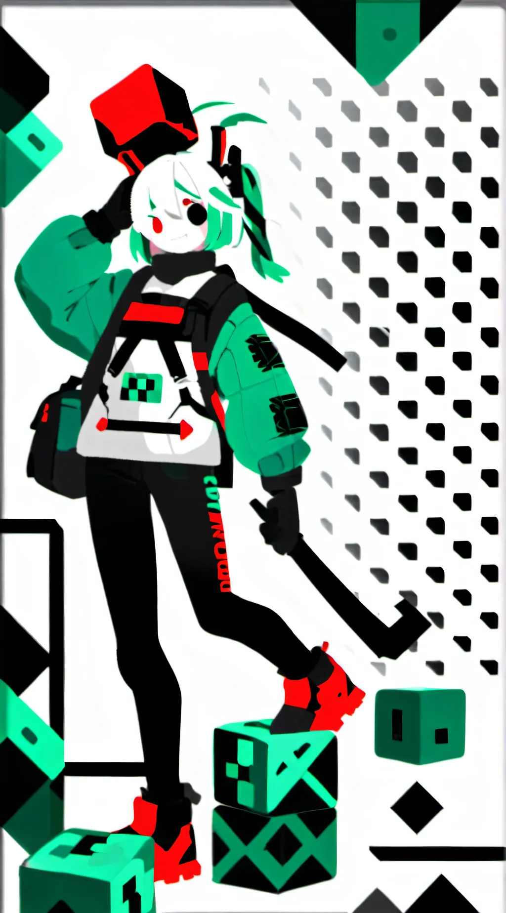 ai character: rubix!(dw) background