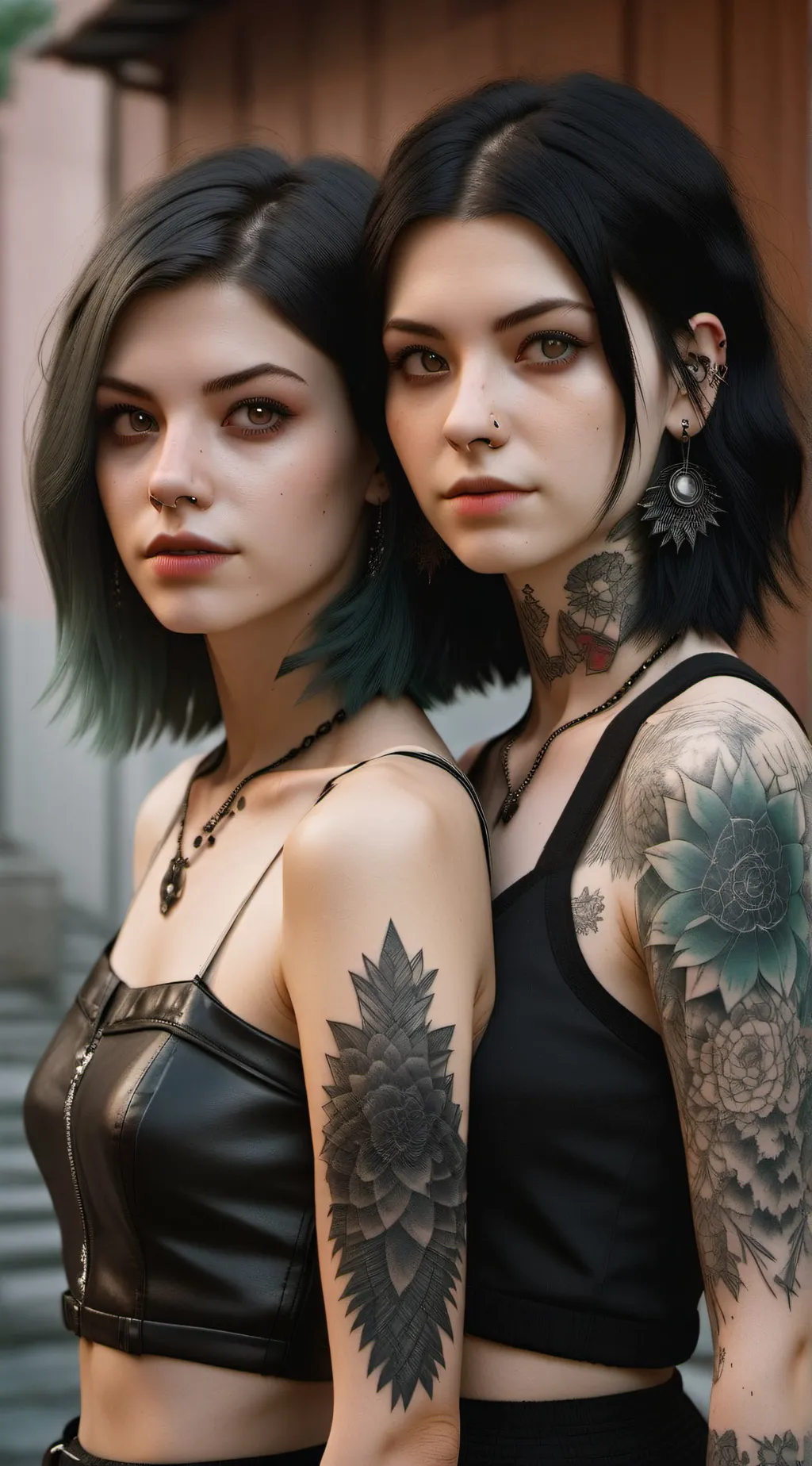 ai character: Cassie and Leah background