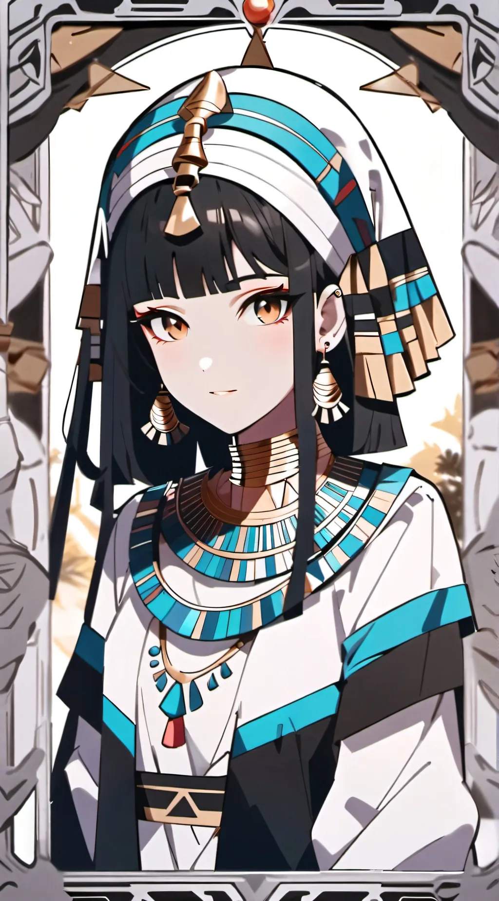 ai character: mha Egyptian  background