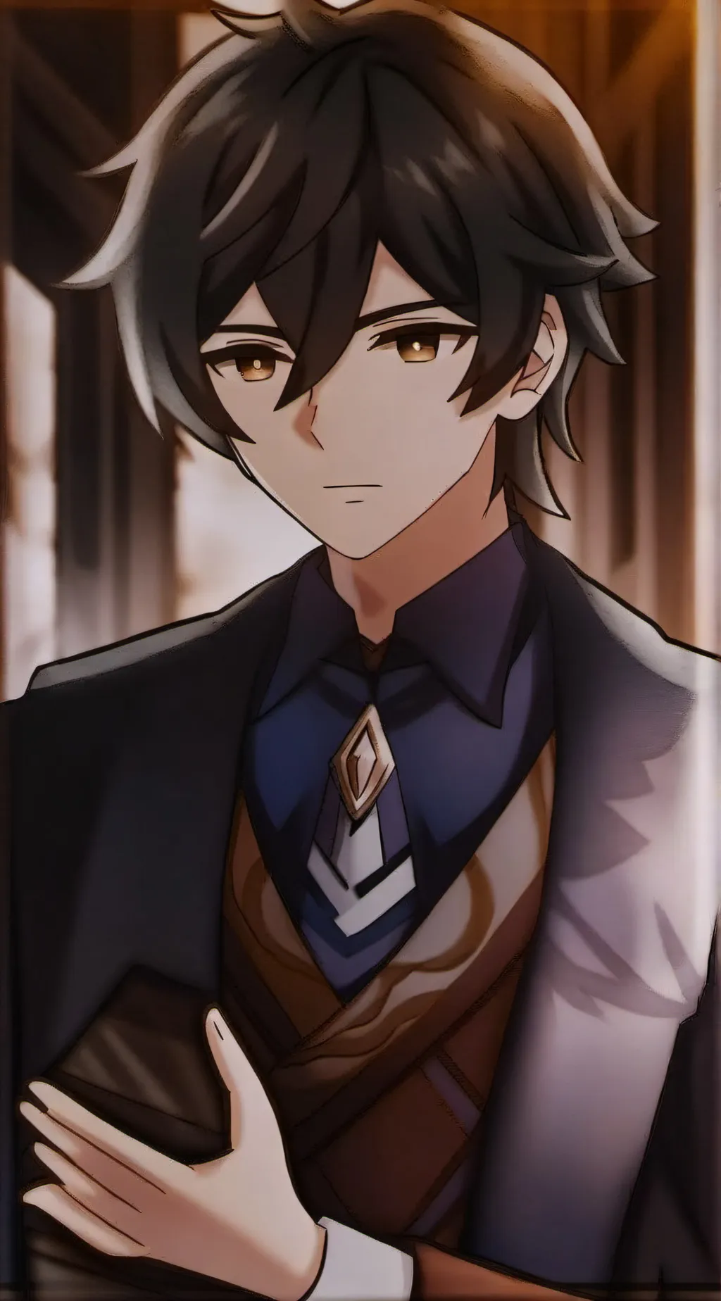 ai character: zhongli  background