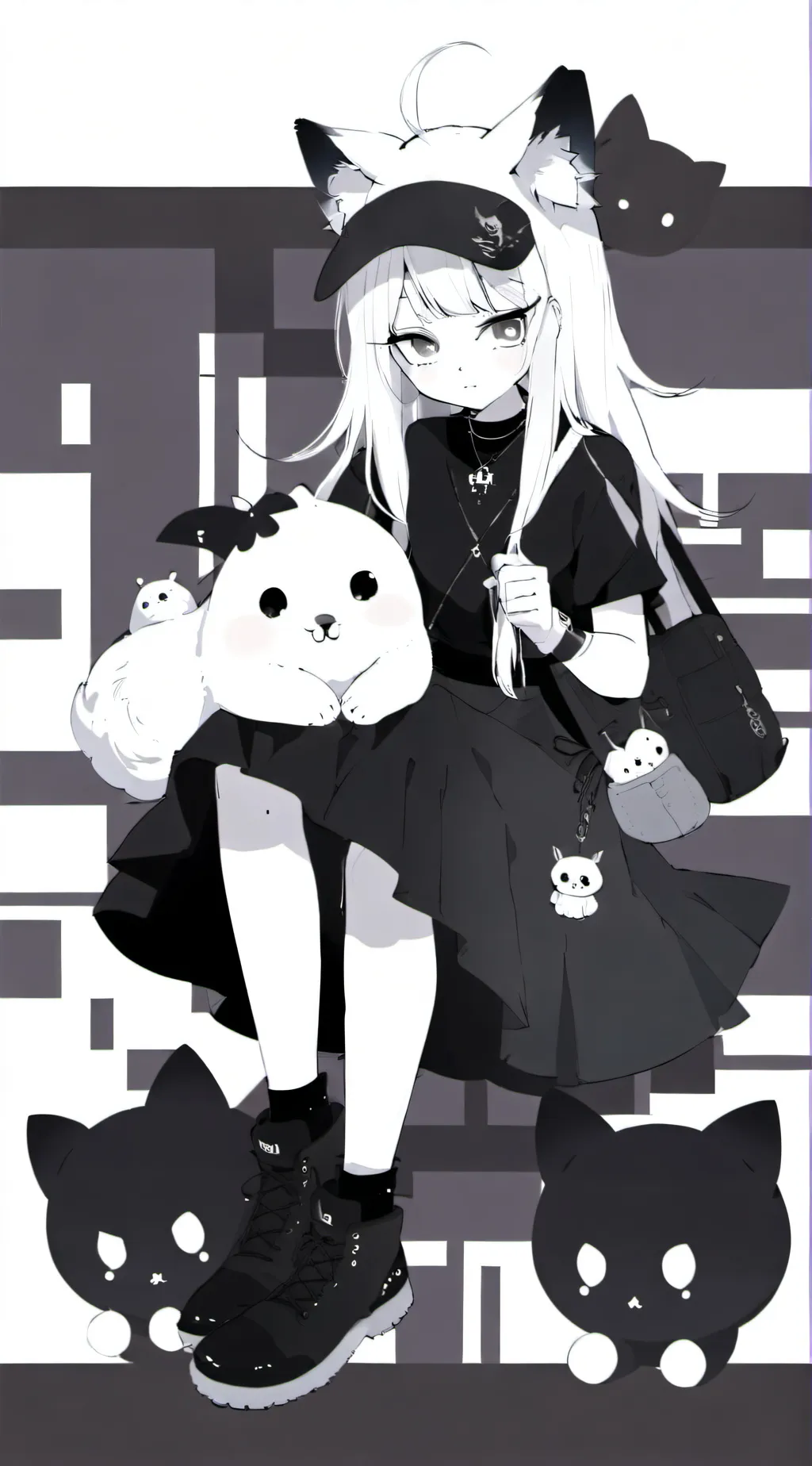 ai character: miss circle (kind) background